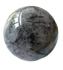 الطبيعية السوداء rutilated الكوارتز الكريستال كرات التورمالين crystal