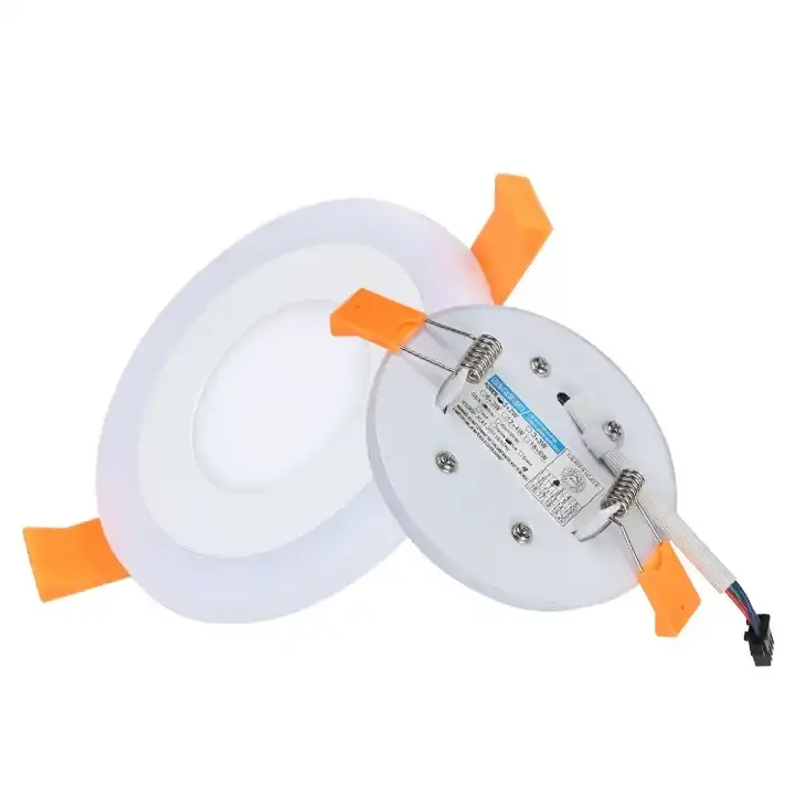 Prix usine 6 + 3w Mode Double Couleur Monté en Surface led panneau lumineux Rond Plafond Panneau Lumineux