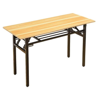 Table de conférence multifonctionnelle pliable en bambou 4 places, table portable pliable pour la maison, le bureau, l'extérieur, mobilier commercial