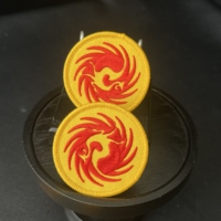 Badges tissés personnalisés, broderie de logo sur mesure, patch thermocollant en feutre non tissé écologique, à coudre sur vêtement en tissu
