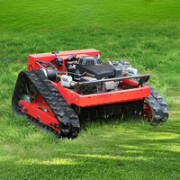 Robot tondeuse à gazon intelligent télécommandé pas cher, zéro-turn, à essence, mini-tracteur chenillé RC