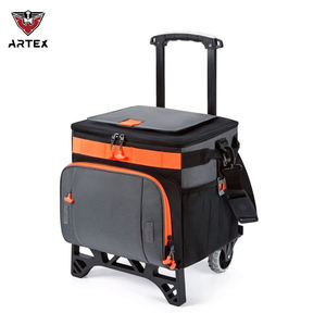 Glacière pliable à roulettes 50 litres, isotherme et étanche, avec chariot tout-terrain pour le camping et les activités de plein air - Product Image 1