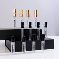 Livraison rapide, vente flash, flacons de parfum de 1 ml, 2 ml, 3 ml, flacon en verre d'échantillon de 5 ml avec pompe pulvérisateur en plastique, mini flacons de test