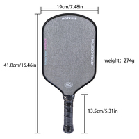 MOZKUIB Pagaies de Pickleball Surface en coton Raquette de Pickleball noire en fibre de carbone Logo personnalisé Pagaie de Pickleball en carbone conçue