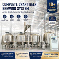 Système de brassage de bière 500L à 2 cuves, chauffage à la vapeur, équipement de brasserie nano en acier inoxydable pour pub, brassage de boissons et de vin