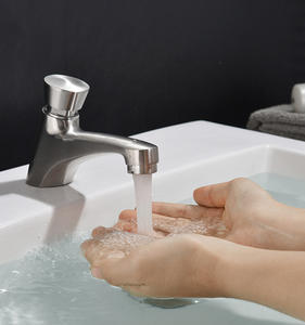 Robinet d'eau froide traditionnel en acier inoxydable à poignée <span class=keywords><strong>unique</strong></span>, avec cartouche en laiton à fermeture automatique, à poussoir, pour toilettes publiques à déclenchement retardé - Product Image 2