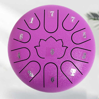 6-inch 11 Tone Steel Tongue Drum Lotus Drummer Disc Beginner Professional Percussion Instrument Suitable for Stage Performances