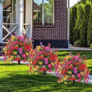 Plantas Artificiales en Maceta, Simulación de Violetas, Follaje Verde Artificial, Flor de Loto Artificial en Maceta, Decoración para Oficina, Escritorio, Hogar y Jardín - Product Image 3