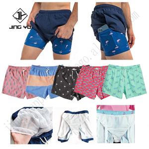 Custom Made Design Your Own Logo Sublimated Printed Waterproof Boardshorts 4-way Stretch Sustainable Materials <b>Swim</b> <b>Trunk</b> - Product Image 2