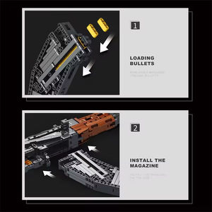 Reobrix 77005 Ensemble de construction mécanique à grande échelle pour adultes avec blocs de construction de pistolet de 83 cm de longueur - Product Image 5