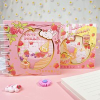 Vente en gros de carnet de notes écologique kawaii pour enfants mignons écoliers dessin animé fraise ours mignon carnet
