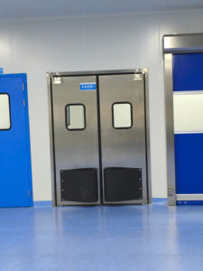 304 in acciaio inox Anti collisione porta libera per la fabbrica di cibo supermercato bidirezionale porta <span class=keywords><strong>a</strong></span> battente di Reset automatico - Product Image 3