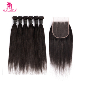 MALAIKA Mishell 6Pcs One Pack Solution ธรรมชาติ Wave <span class=keywords><strong>บราซิล</strong></span> Remy Human Hair Bundles ผม - Product Image 2