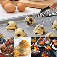Cuillère à glace réutilisable en acier inoxydable de qualité supérieure, sans BPA, lavable au lave-vaisselle, portable, avec gâchette antidérapante, vente en gros