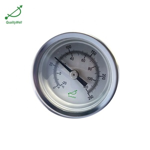 1.6 ''(40mm) Acier inoxydable 304 Connexion arrière Thermomètre bimétallique <span class=keywords><strong>Lunette</strong></span> pressée - Product Image 2