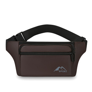 Sac banane de sport extérieur en cuir PU noir pour hommes et femmes, avec bandoulière réglable, sacoche de téléphone à bandoulière pour usage quotidien - Product Image 2