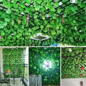 Vigne Artificielle, Fausse Vigne, Feuille Verte, Plante Verte, Plastique, Décoration Suspendue pour Plafond, Bloc de Climatisation, Plantes et Fleurs Artificielles - Product Image 4