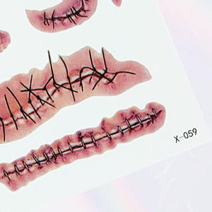 Vente en gros d'autocollants de <span class=keywords><strong>tatouage</strong></span> pour plaies d'Halloween, maquillage imperméable pour les mains, faux <span class=keywords><strong>tatouage</strong></span> temporaire imperméable à l'eau - Product Image 6