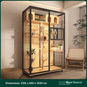 قفص طيور كبير الحجم للحيوانات الأليفة، فيلا فاخرة للببغاء شوان فنغ، صندوق شفاف بيئي للاستخدام الخارجي - Product Image 5