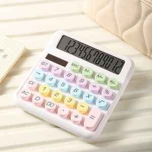 Calculadora Dopamine Color de 12 Dígitos, Alimentación Solar, Doble Fuente de Energía, Calculadora de Uso General para Estudiantes, Regalo - Product Image 1