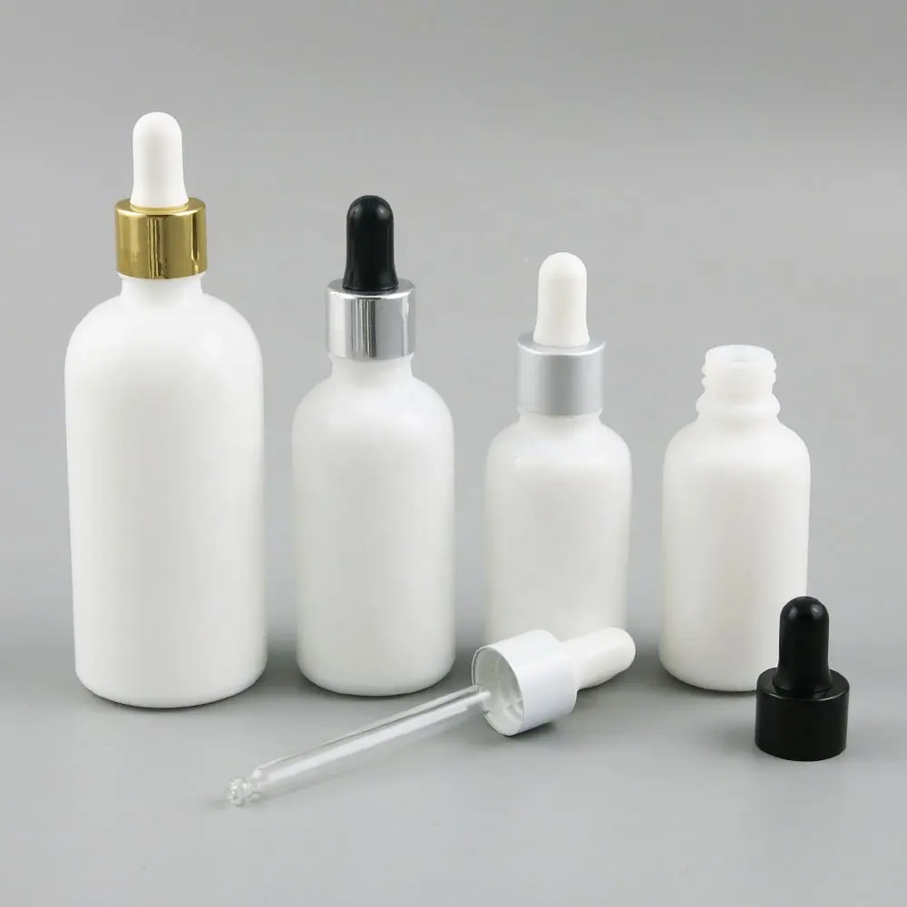 essential oil sample glass dropper bottle serum 1oz 30ml White Glass Boston Tincture Dropper Bottles essential oil bottle