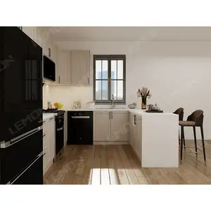 New arrivals home kitchen wooden cabinet doors custom modern design small kitchen cabinets with island free custom