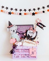 Panier de rangement pliable en plastique personnalisable, durable et écologique avec 2 poignées pour cadeaux d'enfants Noël et Halloween