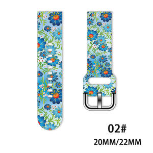 Correa personalizada transpirable de 20mm y 22mm con estampado de la serie Flowers para reloj 7/6/5 y para <span class=keywords><strong>Versa</strong></span> 4/<span class=keywords><strong>3</strong></span> banda de silicona reemplazable - Product Image 6