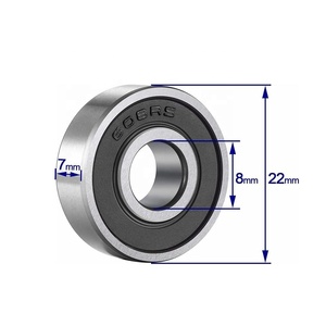 Rodamientos de Bolas de Ranura Profunda de 8mmX22mmX7mm, Rodamientos 608 de Acero Cromado para Patinetas, Scooters y Patines con Sellos RS - Product Image 2