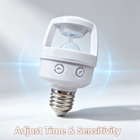 Support de lampe en plastique à capteur infrarouge, support de lampe à induction intelligente, base à vis E27, prise de commande de la lumière, pour salle de bain, garage, couloir, escalier