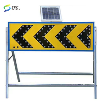 Triangle d'avertissement de sécurité d'allée Signal de signalisation à DEL Lumière clignotante Signalisation de passage pour piétons à énergie solaire
