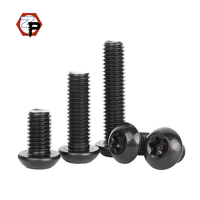 Vis à tête bombée Torx noires en acier inoxydable A2-70 SS 304 M3 M5 M6 M8 M10 pour meubles et automobile