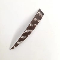 Flèche 4/5 pouces Plume de dinde aile droite Véritable plume à motifs Arc composé Chasse Tir DIY Accessoires de flèche