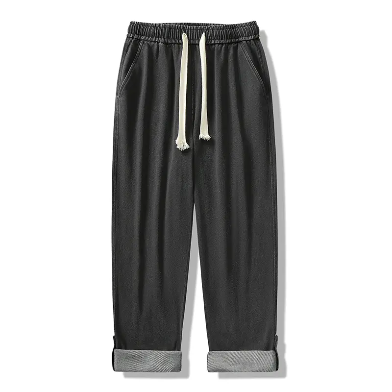Wholesale casual stretch black denim pants Plus size men's jeans