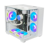 Pcooling Fast Ship Computer Case Oem Gaming Towers Cases Spcc Side Glass Black Pc Cabinet Cpu Casing For Gamer Pc Case