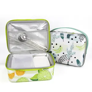 Insulated Cooler Tote Bag For Picnic Lunch Tableware Set Hard EVA Insulated Lunch Bag