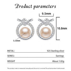 Boucles d'oreilles en perles d'eau douce naturelles, bijoux en argent Sterling S925, double perle, pour femmes, élégant, minimaliste, cadeau de mariage - Product Image 6