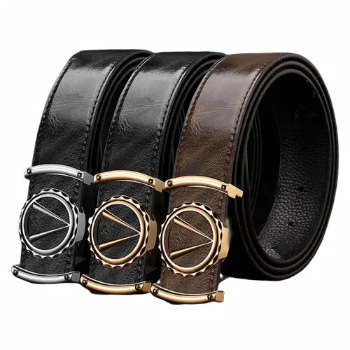 Wholesale Custom Logo Designer alloy pink buckle belts V mens leather belts 100 genuine leather