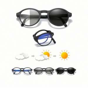 Gafas de Sol Unisex Personalizadas para Exteriores con Lentes Fotocromáticas Plegables, Anti Luz Azul, para Computadora - Product Image 1