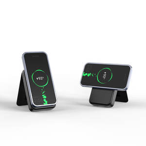 Paquete de <span class=keywords><strong>batería</strong></span> Mag, billetera segura, Banco de energía, <span class=keywords><strong>carga</strong></span> rápida, cuero PU, Banco de energía inalámbrico magnético con Soporte para tarjeta de teléfono para iPhone - Product Image 5