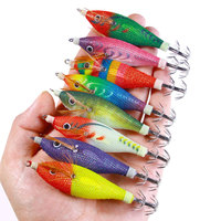 Hameçon de pêche au calamar à ventouse, crevette en bois lumineuse, appât vivant, leurre pour seiche, perles sonores, plomb lesté, hameçon explosif pour la pêche en mer