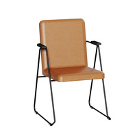 Chaise d'invité durable empilable avec base en traîne et assise en tissu pour bureau et école – Siège commercial polyvalent et peu encombrant