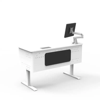 Podium d'enseignant électrique moderne à hauteur réglable moteurs doubles espace de fonctionnement spacieux bureau à grande vitesse pour équipement éducatif