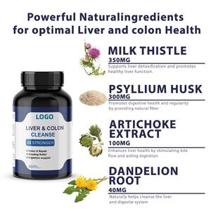 OEM diskon besar kapsul aktif Herbal dewasa suplemen serat makanan yang dapat disesuaikan untuk detoksifikasi dan perlindungan hati - Product Image 2