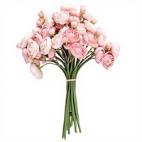 Mini fleurs artificielles en soie de type Ranunculus Ling's Moment pour bouquets DIY, centres de table en gros pour mariages et douches nuptiales