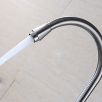 Robinet de lavabo monocommande à ouverture rapide en alliage de zinc brossé, à montage sur plan, avec cartouche céramique, design moderne pour cuisine