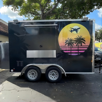 Camion de cuisine mobile en acier inoxydable de 13 pieds avec équipement pour la crème glacée et les en-cas, pour la restauration commerciale en extérieur