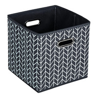 Cube de rangement pliable en tissu de 11 pouces avec deux poignées pour l'organisation des placards et des étagères