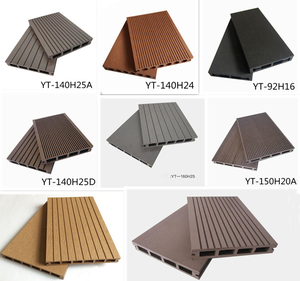 Planches de terrasse extérieures rainurées et creuses en composite <span class=keywords><strong>bois</strong></span>-plastique (WPC) modernes pour usage extérieur - Product Image 3