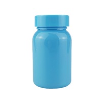 Flacon personnalisé en PET 100 ml pour capsules de vitamines et de calcium, sérigraphié, de qualité alimentaire, haut de gamme, pour produits de santé, avec bouchon à vis